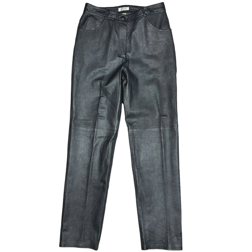 Vintage 90s Real Leather Pants Womens 28